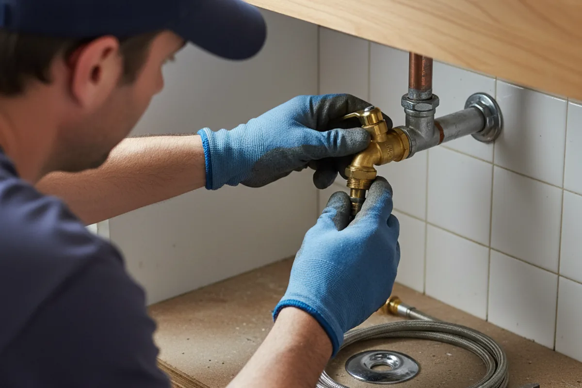 Shutoff valve and fitting work during Faucet and Fixture Repair in Thatcher